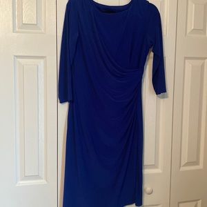 Royal blue wrap dress